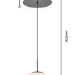 6051-105 Lampa wisząca jedynka LED Luberon czarny chrom - 5