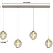 7041-413 Lampa wisząca czwórka prosta Orleans kaszmirowa - 8