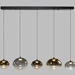 7082-502 Lampa wisząca piątka prosta Pesaro czarna - 4
