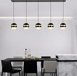 7047-605 Lampa wisząca piątka prosta Biarritz czarny chrom - 4