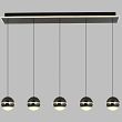 7047-605 Lampa wisząca piątka prosta Biarritz czarny chrom - 2