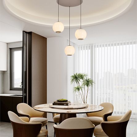 5051-313 Lampa wisząca trójka okrągła LED Luberon kaszmirowa