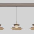7060-313 Lampa wisząca trójka prosta Gubbio kaszmirowa - 2