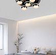9047-505 Lampa sufitowa plafon piątka okrągły Biarritz czarny chrom - 3
