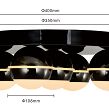 9047-505 Lampa sufitowa plafon piątka okrągły Biarritz czarny chrom - 6