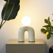 POP U Lampa biurkowa, ceramiczna z tekstylnym przewodem i włącznikiem - 2