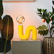 POP SERPENT Lampa biurkowa , ceramiczna z tekstylnym przewodem i włącznikiem - 2