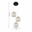 XARA Lampa wisząca potrójna okrągła - 4