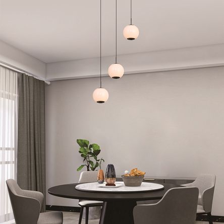 5051-305 Lampa wisząca trójka okrągła LED Luberon czarny chrom