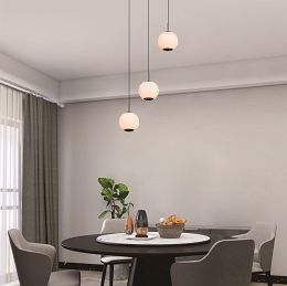 5051-305 Lampa wisząca trójka okrągła LED Luberon czarny chrom