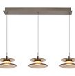7058-321 Lampa wisząca trójka prosta Crema brąz / klosz coffee - 4
