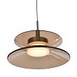 7058-421 Lampa wisząca czwórka prosta Crema brąz / klosz coffee - 6