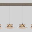 7058-421 Lampa wisząca czwórka prosta Crema brąz / klosz coffee - 5