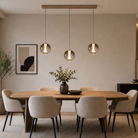 7041-313 Lampa wisząca trójka prosta Orleans kaszmirowa