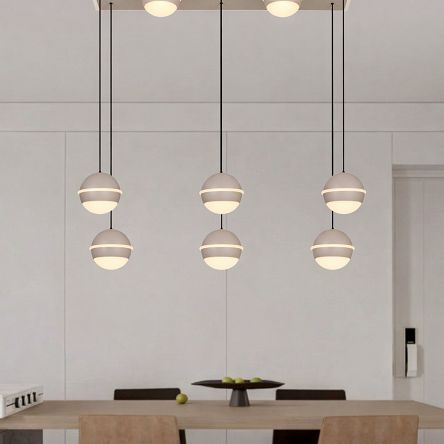 7047-913 Lampa wisząca ósemka prostokątna Biarritz kaszmirowa