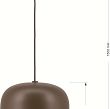 6026-120 Lampa wisząca jedynka Positano czekoladowa - 5