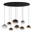 7082-802 Lampa wisząca ósemka owalna Pesaro czarna - 5