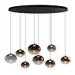 7082-802 Lampa wisząca ósemka owalna Pesaro czarna - 2