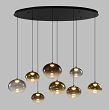7082-802 Lampa wisząca ósemka owalna Pesaro czarna - 7
