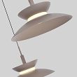 5060-313 Lampa wisząca trójka okrągła Gubbio kaszmirowa - 3