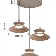 5060-313 Lampa wisząca trójka okrągła Gubbio kaszmirowa - 6