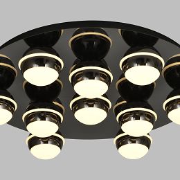 9047-1005 Plafon dziesiątka okrągły LED Biarritz czarny chrom