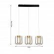 XARA Lampa wisząca potrójna prosta - 4