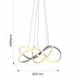7097-0163 Lampa wisząca ARTE srebrna - 4