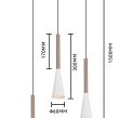 5050-324 Lampa wisząca trójka okrągła Trompto kaszmirowa - 5