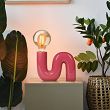 POP SERPENT Lampa biurkowa , ceramiczna z tekstylnym przewodem i włącznikiem - 2