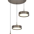 5062-321 Lampa wisząca trójka okrągła Valensole  brąz - 5