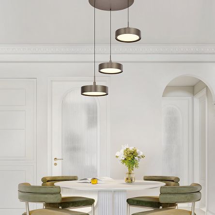 5062-321 Lampa wisząca trójka okrągła Valensole  brąz