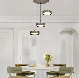 5062-321 Lampa wisząca trójka okrągła Valensole  brąz
