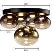 9082-502 Lampa sufitowa - plafon piątka okrągły Pesaro czarny - 5