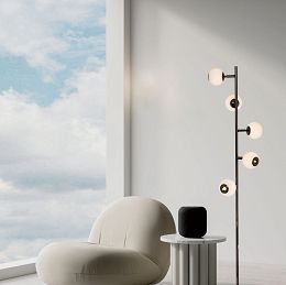 3051-505 Lampa podłogowa piątka LED Luberon czarny chrom