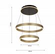 6072-304 Lampa wisząca podwójna Marling złota - 5