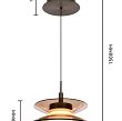 6058-121 Lampa wisząca jedynka Crema brąz / klosz coffee - 6