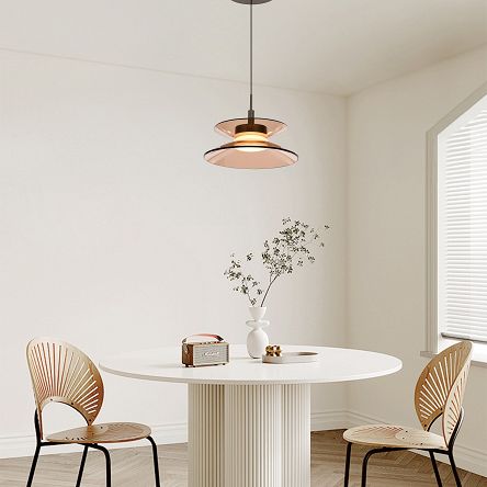 6058-121 Lampa wisząca jedynka Crema brąz / klosz coffee