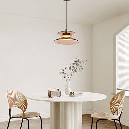 6058-121 Lampa wisząca jedynka Crema brąz / klosz coffee