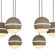 5047-813 Lampa wisząca siódemka okrągła Biarritz kaszmirowa - 5