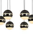 5047-805 Lampa wisząca siódemka okrągła Biarritz czarny chrom - 3