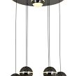 5047-805 Lampa wisząca siódemka okrągła Biarritz czarny chrom - 4