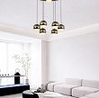 5047-805 Lampa wisząca siódemka okrągła Biarritz czarny chrom - 6