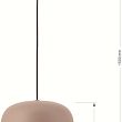 6026-119 Lampa wisząca jedynka Positano piaskowy nude - 11