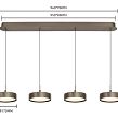 7062-421 Lampa wisząca czwórka prosta Valensole brąz - 6