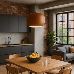 6026-118 Lampa wisząca jedynka Positano brązowa