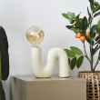 POP SERPENT Lampa biurkowa , ceramiczna z tekstylnym przewodem i włącznikiem - 3