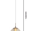 6041-113 Lampa wisząca jedynka Orleans kaszmirowa - 5