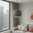 6026-117 Lampa wisząca jedynka Positano szara - 8